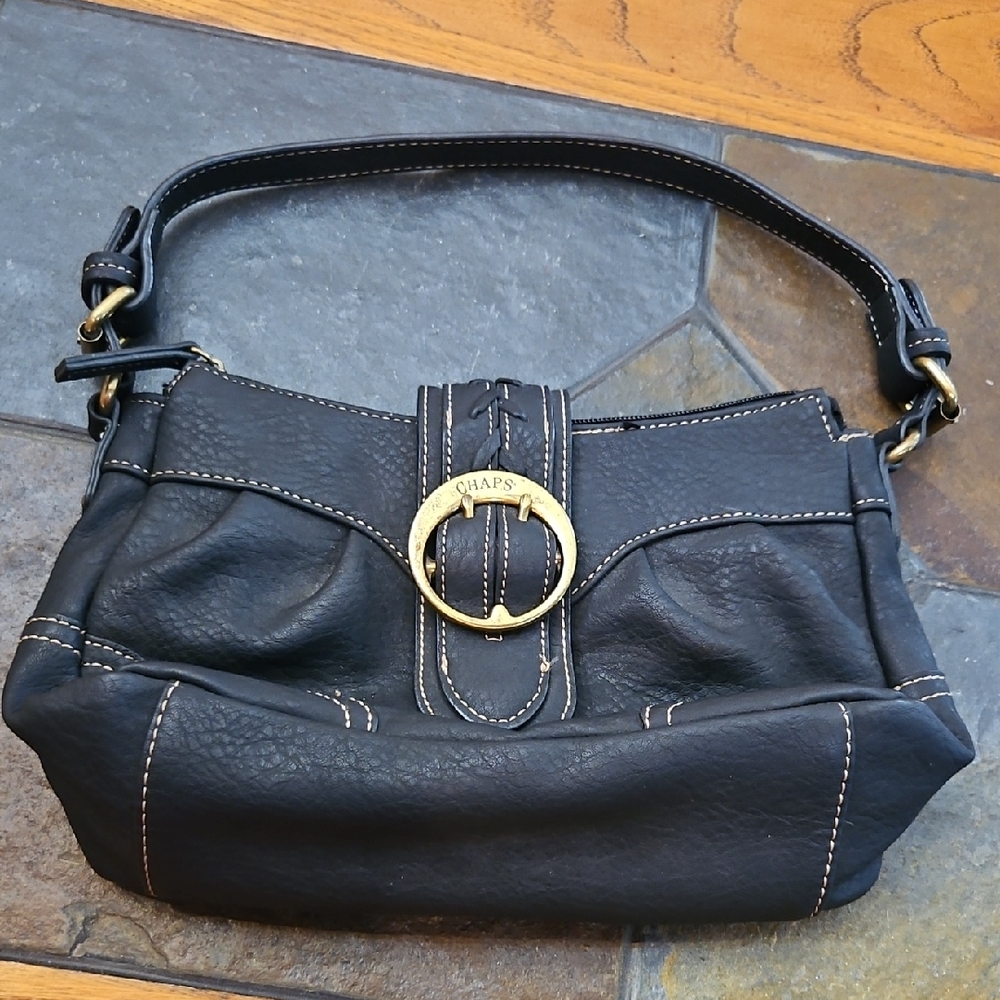Chaps Black Leather Women's Bag